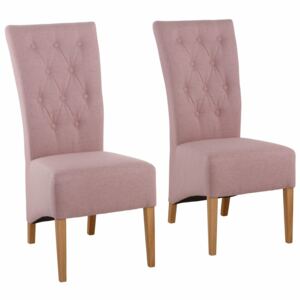Set 2 scaune Nevada roz stofa