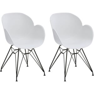 Set 2 scaune Tonio albe 59/58/84 cm