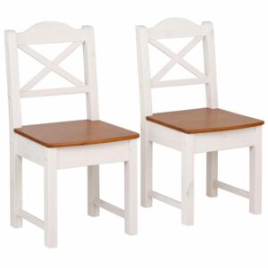 Set 2 scaune albe Vanda 45/44/91 cm