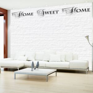 Fototapet Bimago - Home, sweet home - white wall + Adeziv gratuit 350x245 cm