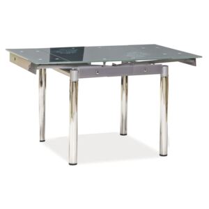 Masa sticla picioare inox gri GD082, 80/131X80X75