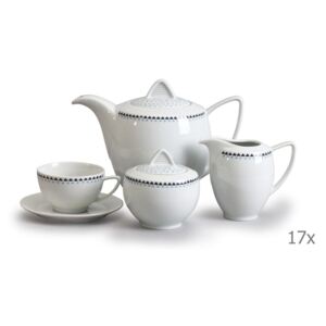 Set veselă din porțelan pentru ceai, cu triunghiuri Thun Lea