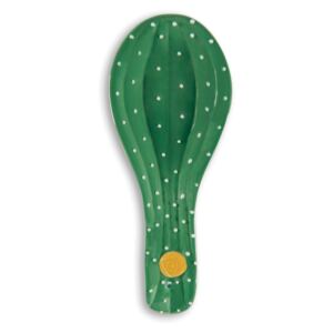 Suport pentru lingura, din ceramica, L26xl10xH2,5 cm, Cactus Verde