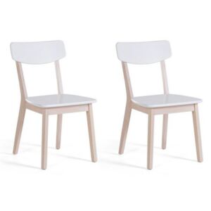 Set de 2 scaune Santos, alb, 76 x 44 cm