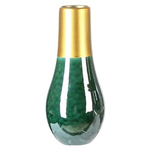Vaza Fascio, ceramica, verde auriu, 30 cm