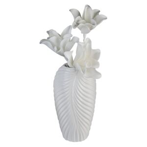 Vaza Resia portelan, alb, 25 cm