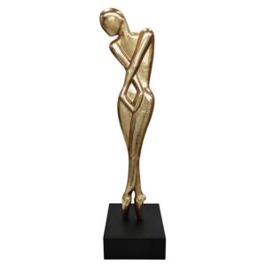 Figurina Shy auriu sampanie, aluminiu mango, 147x38x38 cm