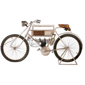 Masa de bar Bicycle, gri maro, metal, 188x47x101 cm
