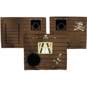 Set de 3 perdelute cu tema Pirat pentru patul semi-inalt Flexa