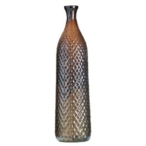 Vaza Morena, sticla, maro, 38x10 cm