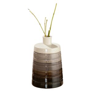 Vaza Volto, ceramica, bej maro, 13x13x20 cm