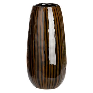 Vaza Tigre, ceramica, maro, 13x13x27,5 cm