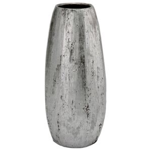 Vaza Glacier, ceramica, maro argintiu, 41x19 cm