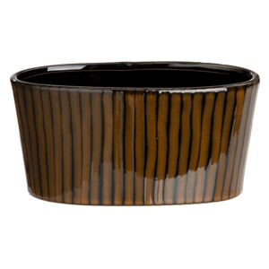 Ghiveci Tigre, ceramica, maro, 21,5x11x10,5 cm