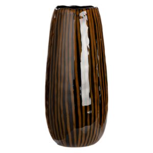 Vaza Halfmoon Tigre, ceramica, maro, 15,5x15,5x33,5 cm
