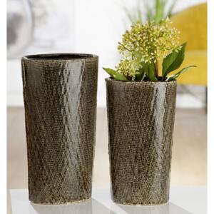 Vaza Cestino, ceramica, verde, 16x10,5x29,5 cm
