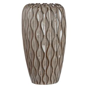Vaza Santorin, ceramica, maro, 14x14x25 cm