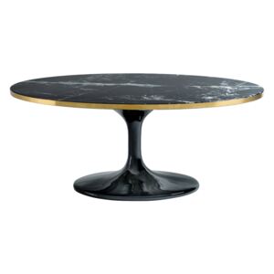 Masuta de cafea neagra ovala Parme Oval Coffee Table 120x60x50.5 cm