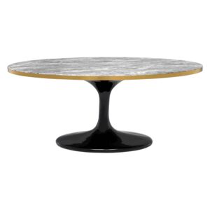 Masuta de cafea gri ovala Parme Oval Coffee Table 120x60x50.5 cm