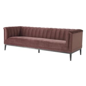 Canapea din catifea rosie Raffles Sofa Faded Rose