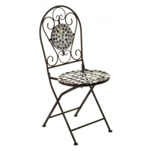 Scaun pliabil multicolor din metal si ceramica pentru exterior Dainty Chair Unimasa
