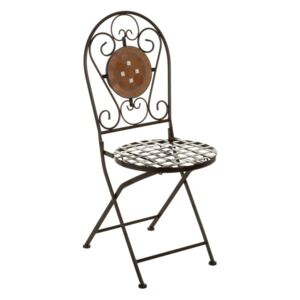 Scaun pliabil multicolor din metal si ceramica pentru exterior Vintage Chair Unimasa