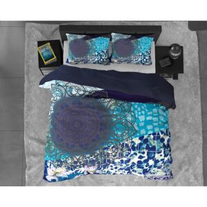 Lenjerie de pat din bumbac satinat, pentru pat dublu DH Satin Wild Imara, 200 x 200 cm
