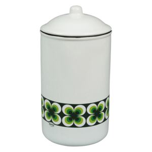 Set 4 recipiente de depozitare din ceramica Ramona alb / verde