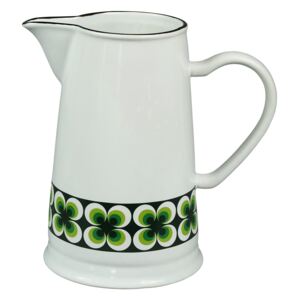 Set 4 carafe din ceramica Ramona 1,6 l alb / verde