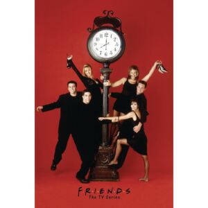 Poster de artă Friends - Red wall clock