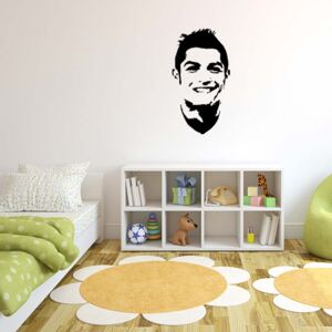 Ronaldo - autocolant de perete Negru 50 x 90 cm
