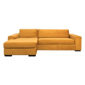 Canapea de catifea ocru pe colt (stanga) Fiep Sofa Left Ochre