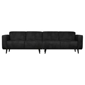 Canapea din piele ecologica 280cm Statement Sofa Suedine Black