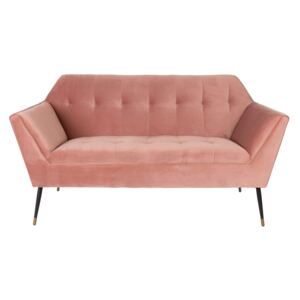 Canapea doua locuri din catifea Kate Pink Clay - roz