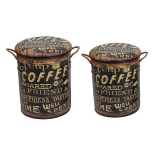 Taburet Coffee, 34 x 43 cm și 30 x 37 cm
