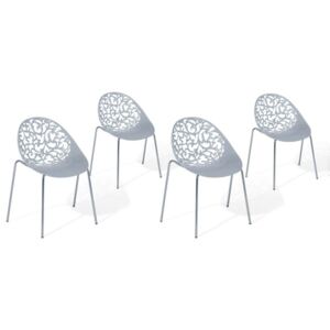 Set de 4 scaune Mumford, gri, 62 x 80 cm