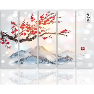 CARO Tablou pe pânză - Japanese Landscape 4 100x70 cm
