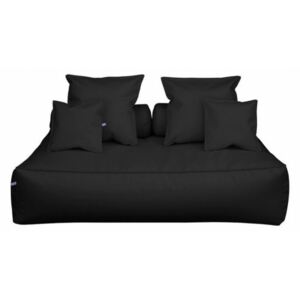 Canapea de 2 persoane tip divan Panama Class by Filippo Ghezzani, piele sintetica, neagra