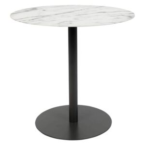 Masuta de cafea ovala din metal Snow Marble Oval Side Table