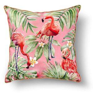 Perna tropicală Mia Flamingo Pink 50 x 50cm - Roz/Verde