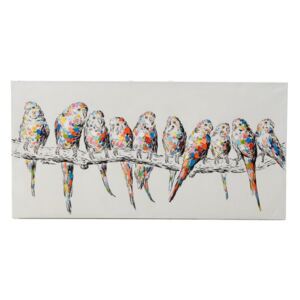 Poco Tablou papagali, Canvas, Multicolor