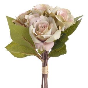 Rose Buchet flori artificiale, Plastic, Roz