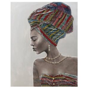 Female Tablou portret femeie, Canvas, Multicolor