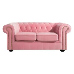 Canapea catifea roz 2 locuri 168cm Laurel Velvet Pink
