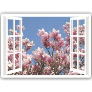 CARO Tablou metalic - Blossoming Magnolia 40x30 cm