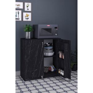 Comoda bucatarie Moderna, negru marmorat 90x90x42cm