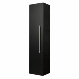 Dulap de baie, negru lucios, 150 x 35 x 30 cm