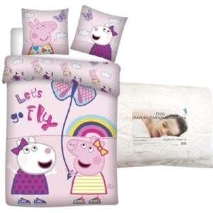 Set lenjerie de pat Peppa Pig (fluture) pentru copii de grădiniță