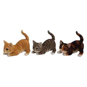 Decoratiune de gradina, din polirasina, Playing Cats Multicolor, Modele Asortate, L18xl9,8xH16,3 cm