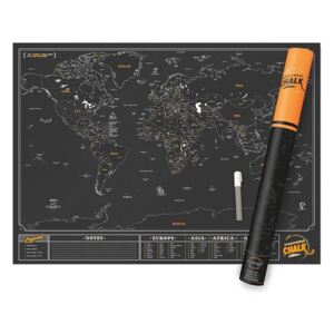 Scratch Map World Chalk Edition